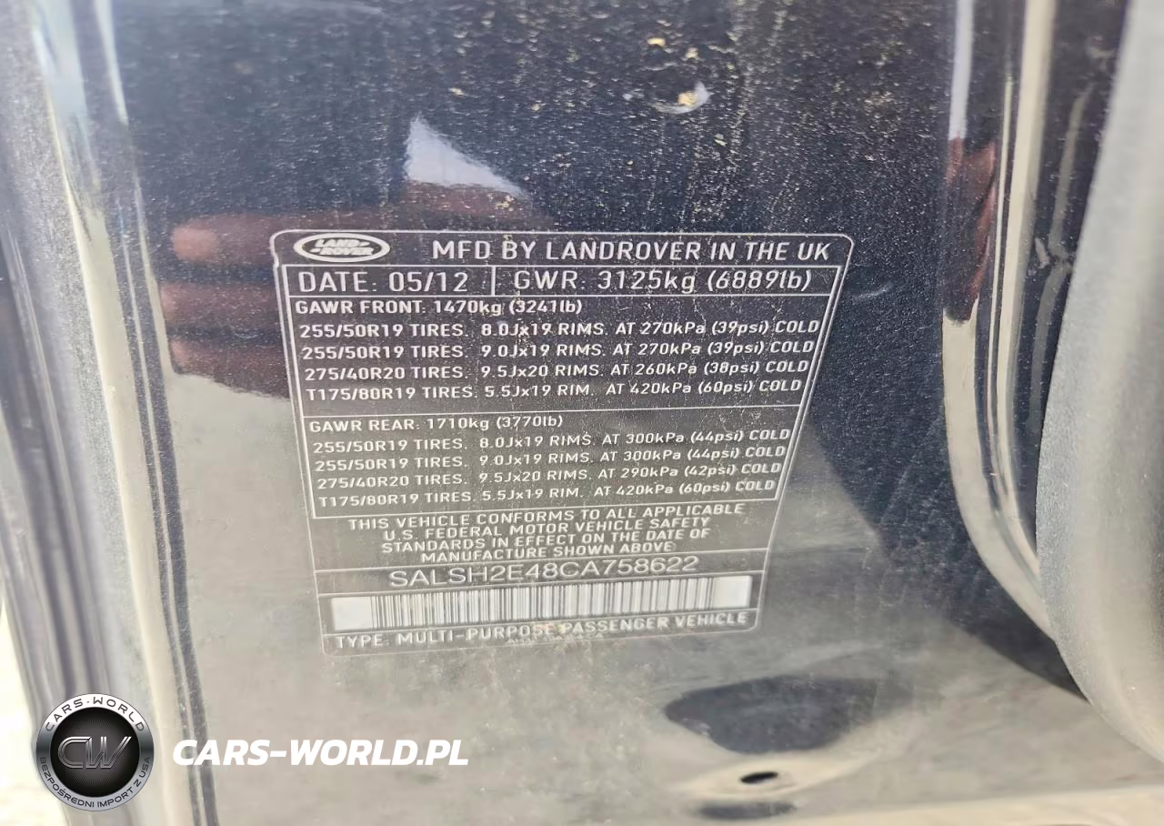 2012 Land Rover Range Rover Sport Super Charged VIN:SALSH2E48CA758622 - 13
