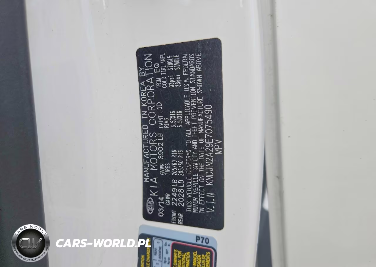 2014 Kia Soul Base VIN:KNDJN2A29E7075490 - 12