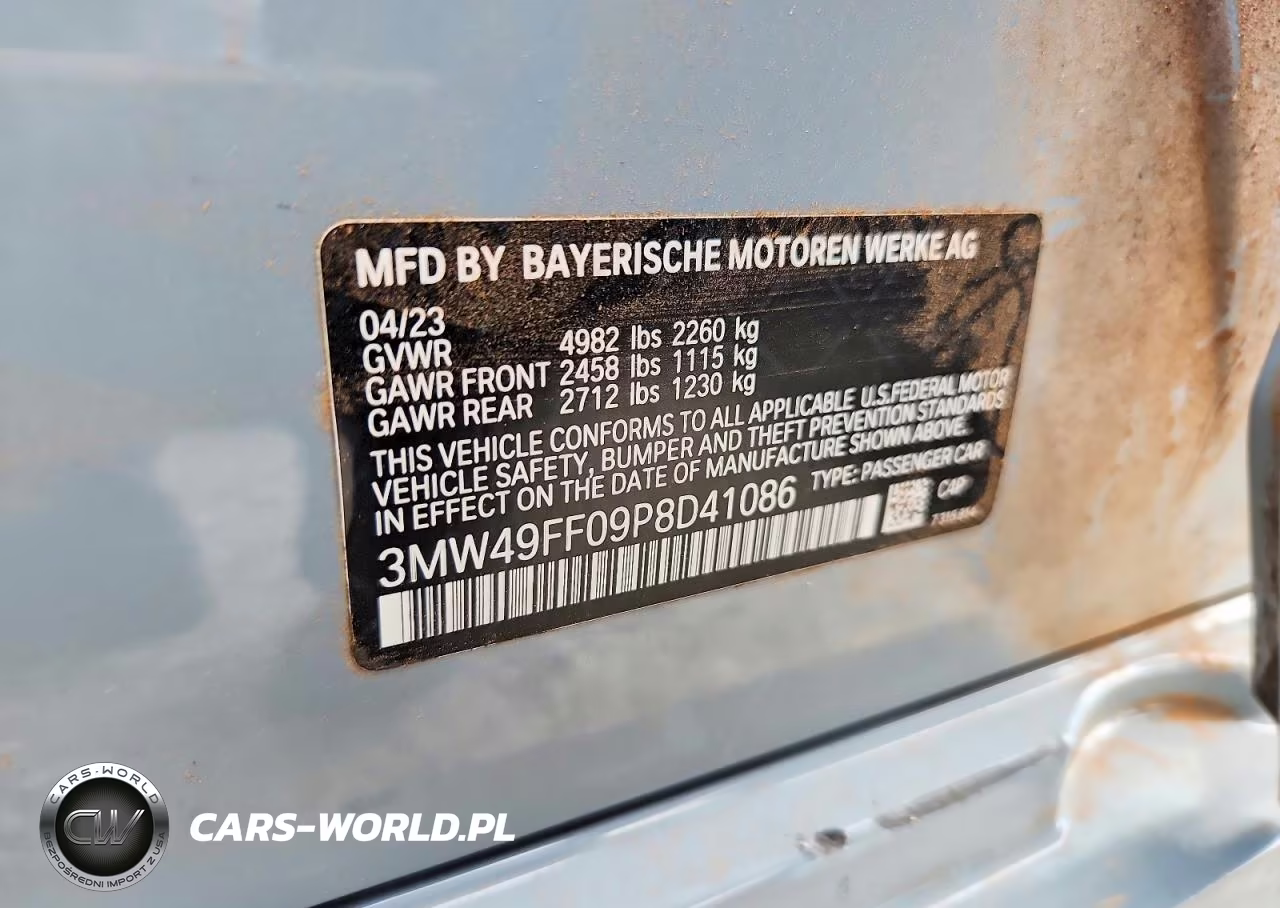 2023 BMW M340Xi VIN:3MW49FF09P8D41086 - 13