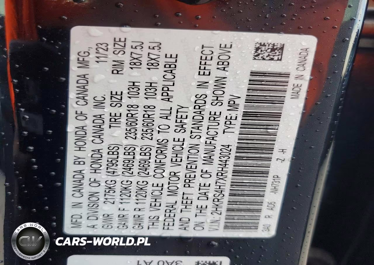 2024 Honda Cr-V Exl VIN:2HKRS4H7XRH443024 - 13