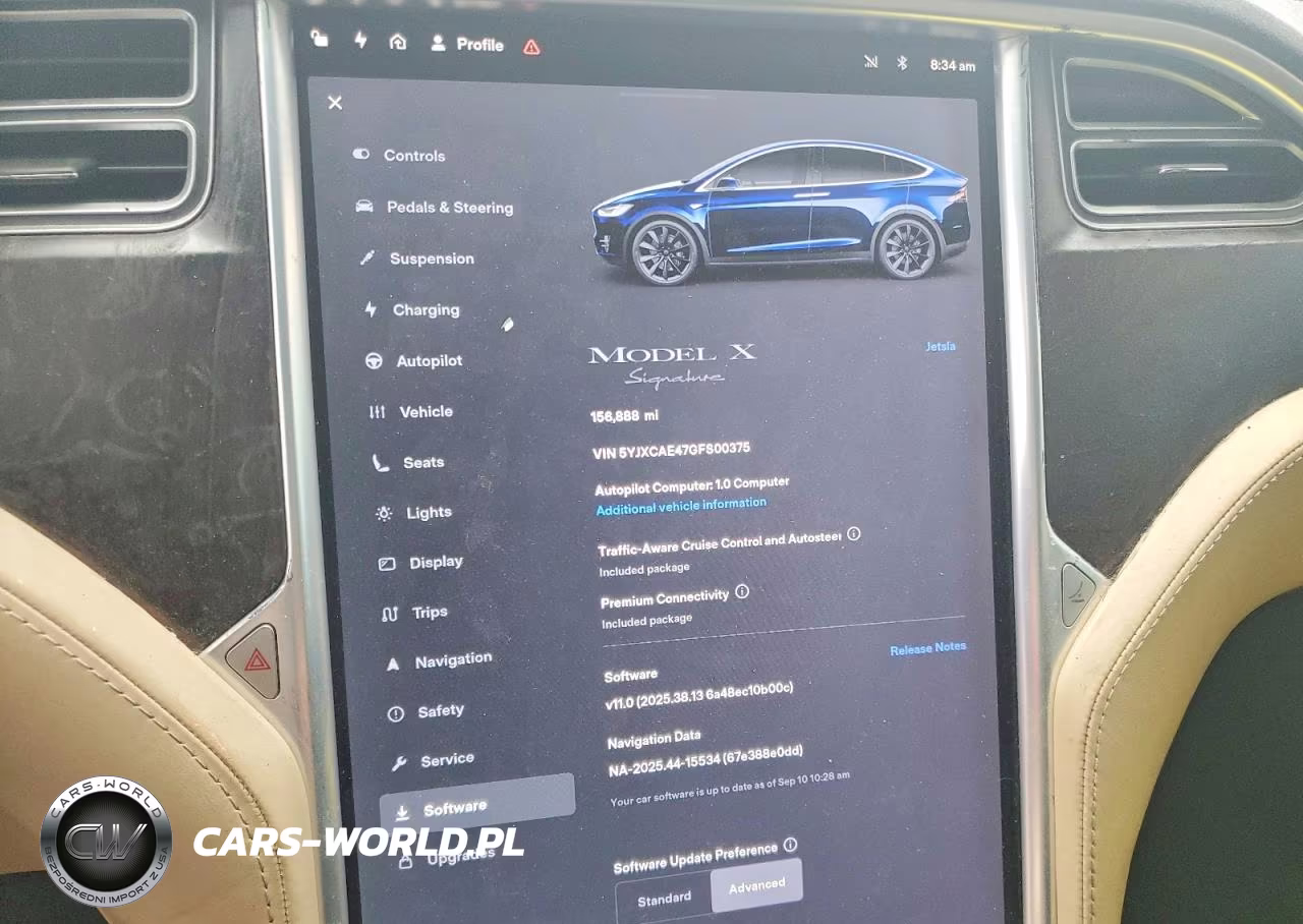 2016 Tesla Model X VIN:5YJXCAE47GFS00375 - 9