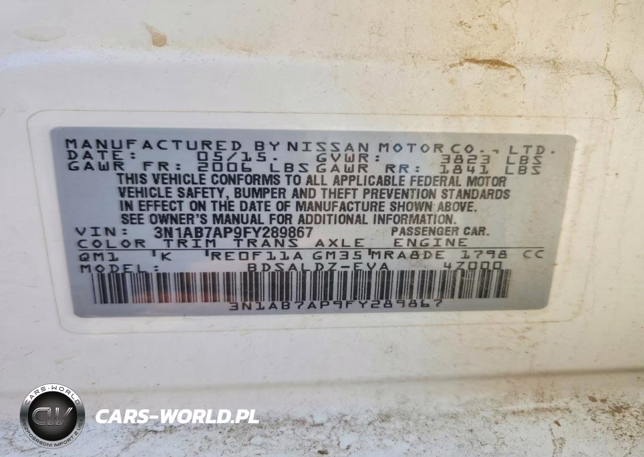 2015 Nissan Sentra Sv VIN:3N1AB7AP9FY289867 - 12