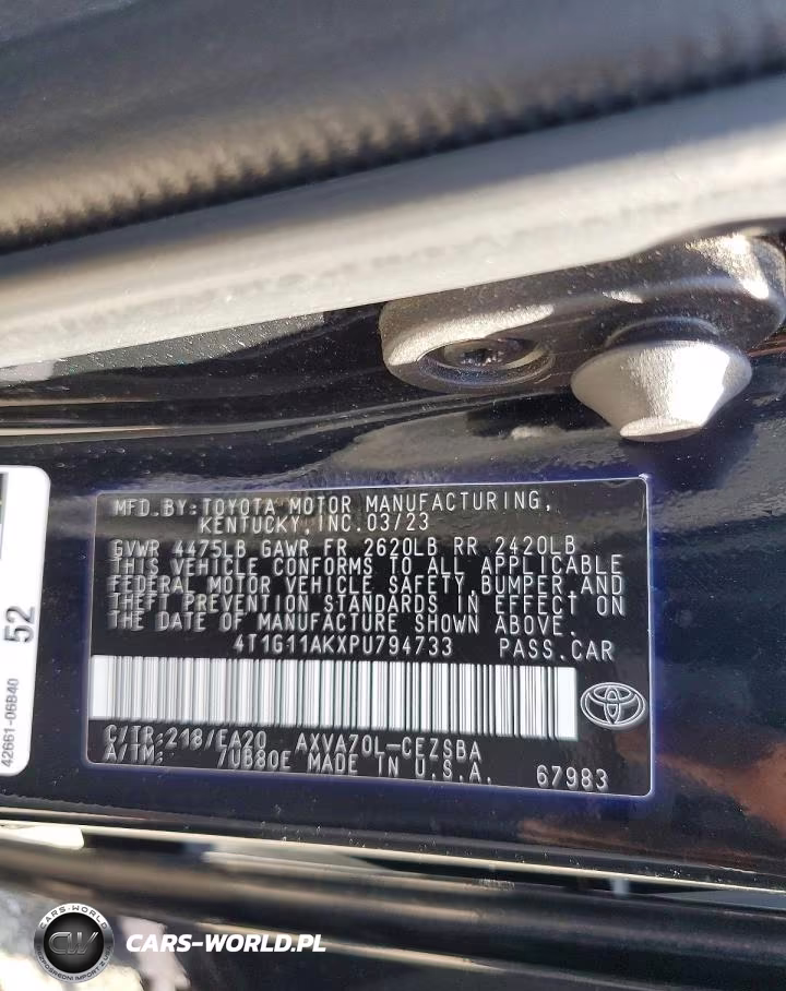 2023 Toyota Camry Se VIN:4T1G11AKXPU794733 - 12