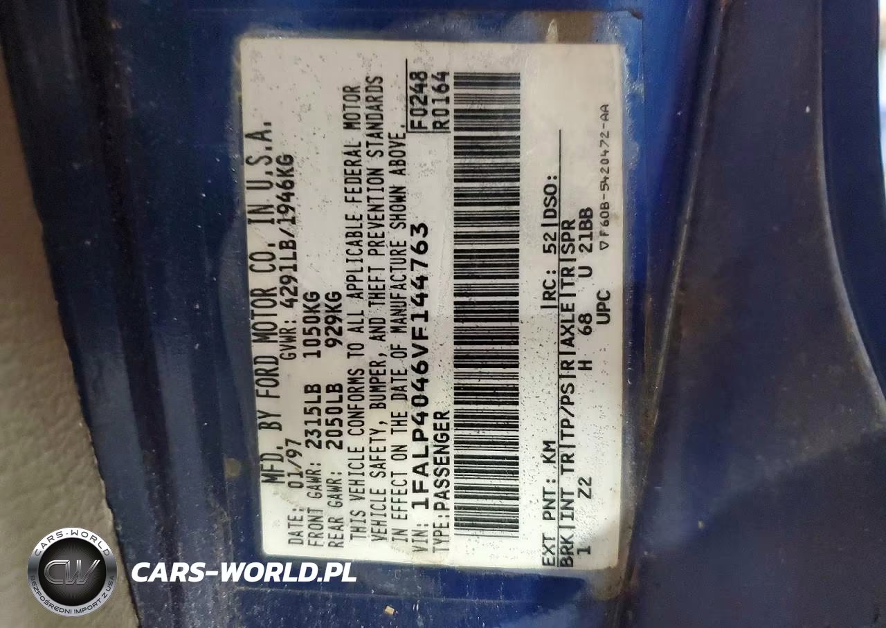 1997 Ford Mustang VIN:1FALP4046VF144763 - 12