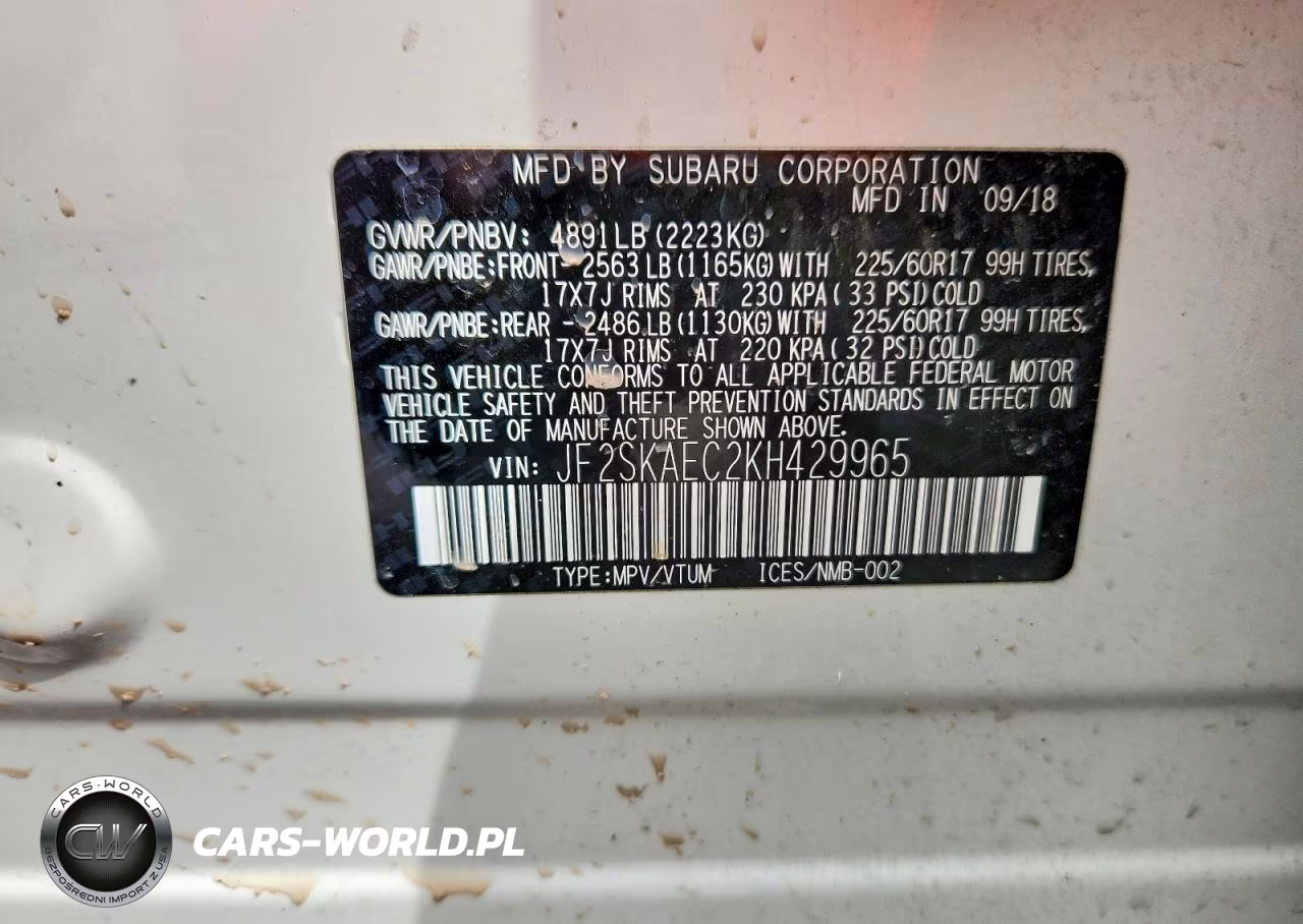 2019 Subaru Forester Premium VIN:JF2SKAEC2KH429965 - 13