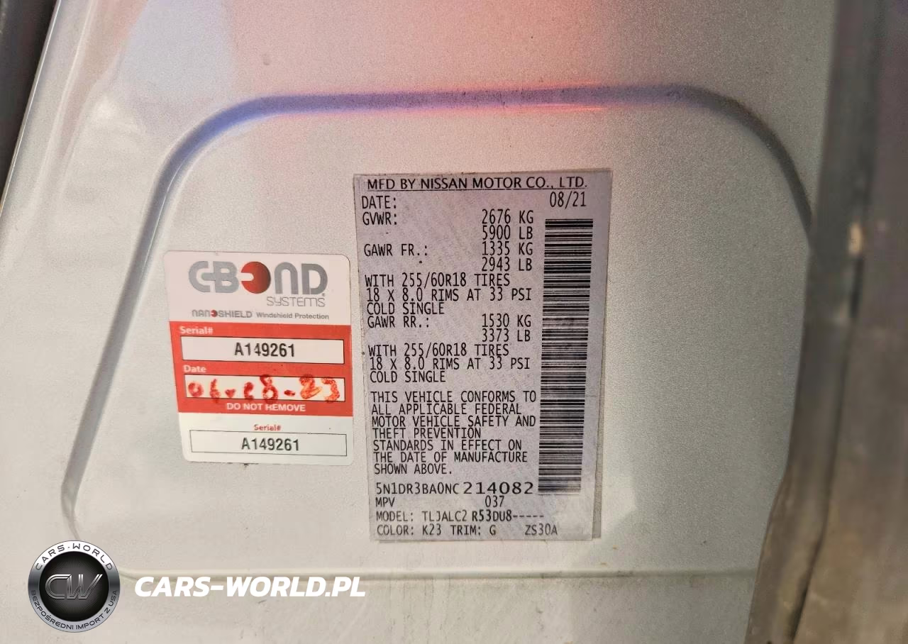 2022 Nissan Pathfinder Sv VIN:5N1DR3BA0NC214082 - 14