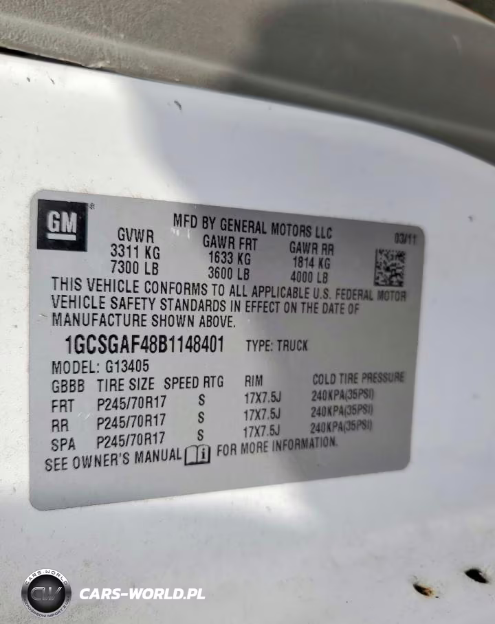 2011 Chevrolet Express G1500 VIN:1GCSGAF48B1148401 - 13