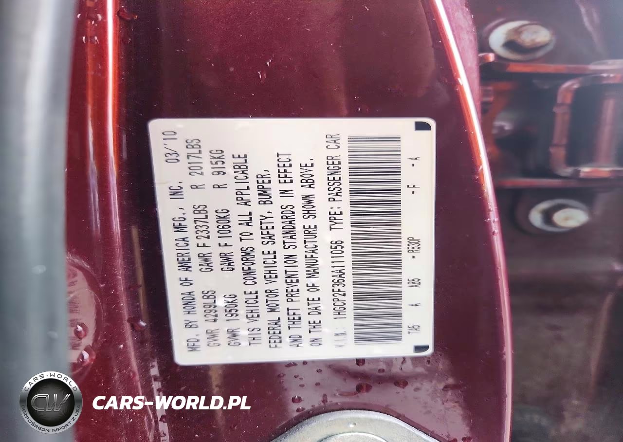 2010 Honda Accord Lx VIN:1HGCP2F36AA111056 - 12