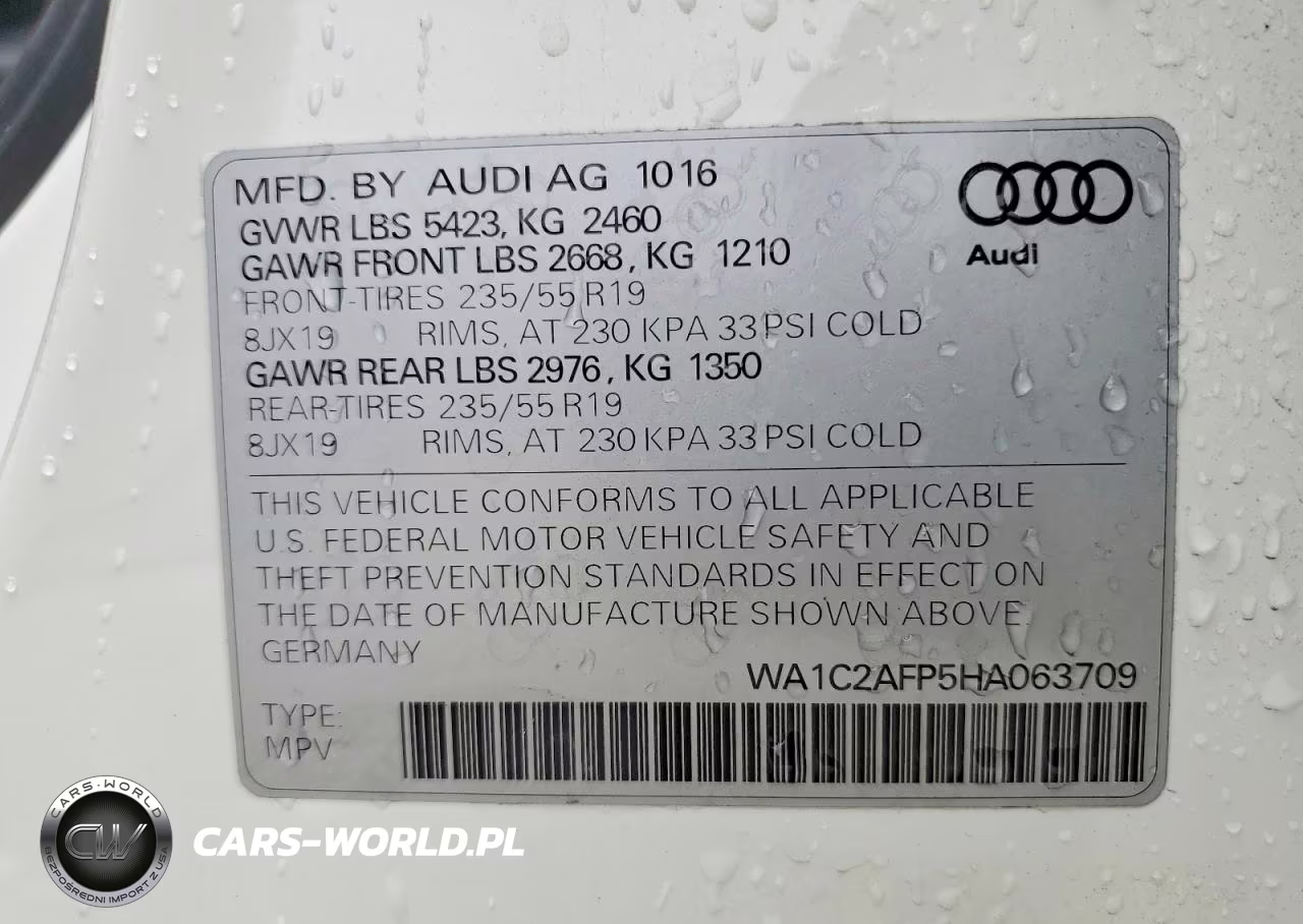 2017 Audi Q5 Premium VIN:WA1C2AFP5HA063709 - 13