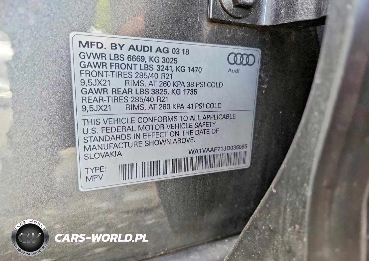 2018 Audi Q7 VIN:WA1VAAF71JD036085 - 13
