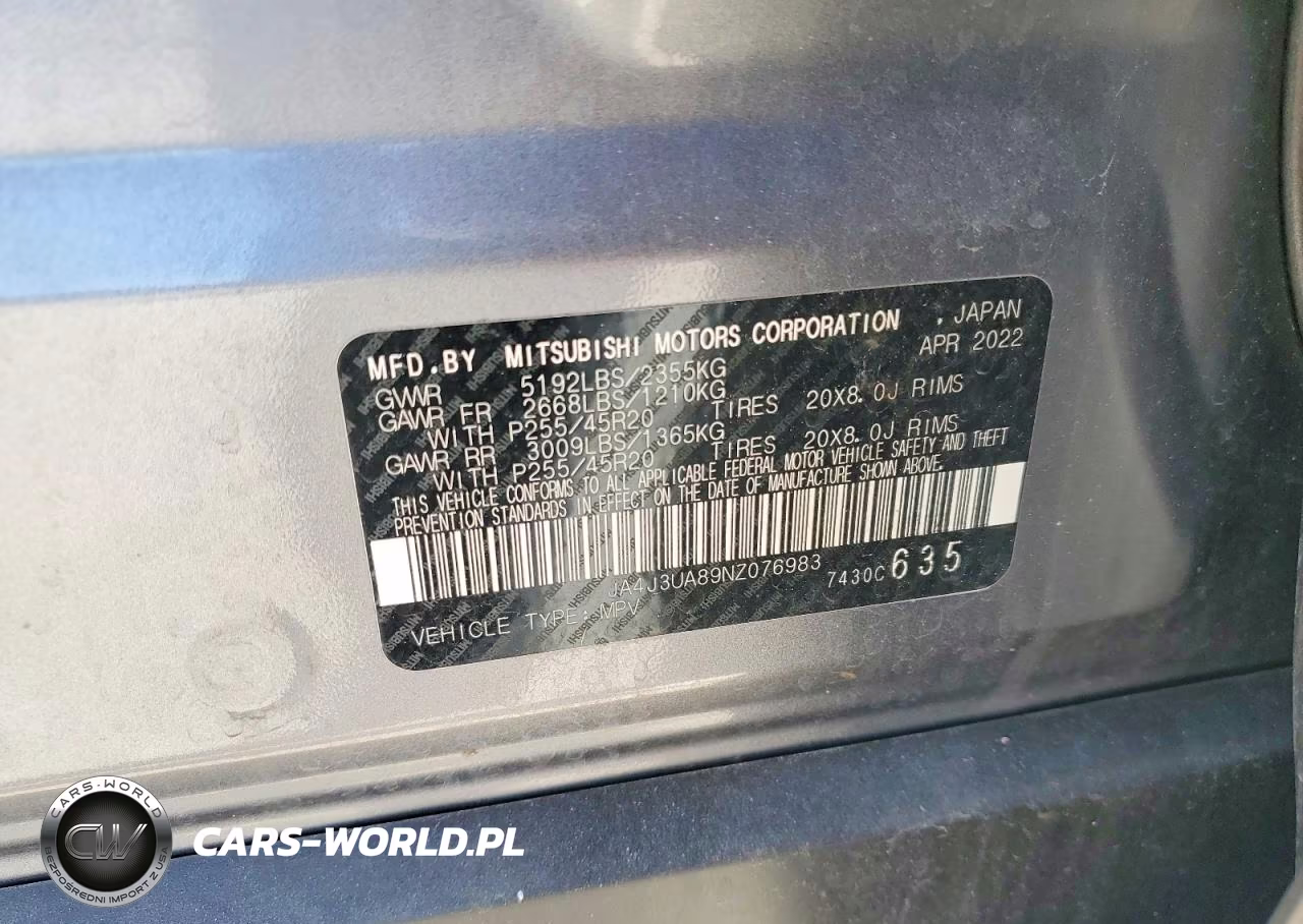 2022 Mitsubishi Outlander VIN:JA4J3UA89NZ076983 - 13