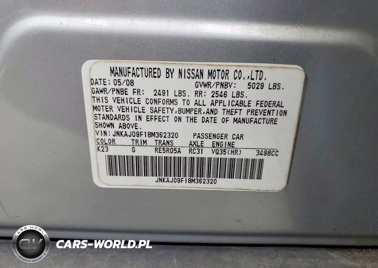 2008 Infiniti Ex35 Base VIN:JNKAJ09F18M362320 - 12