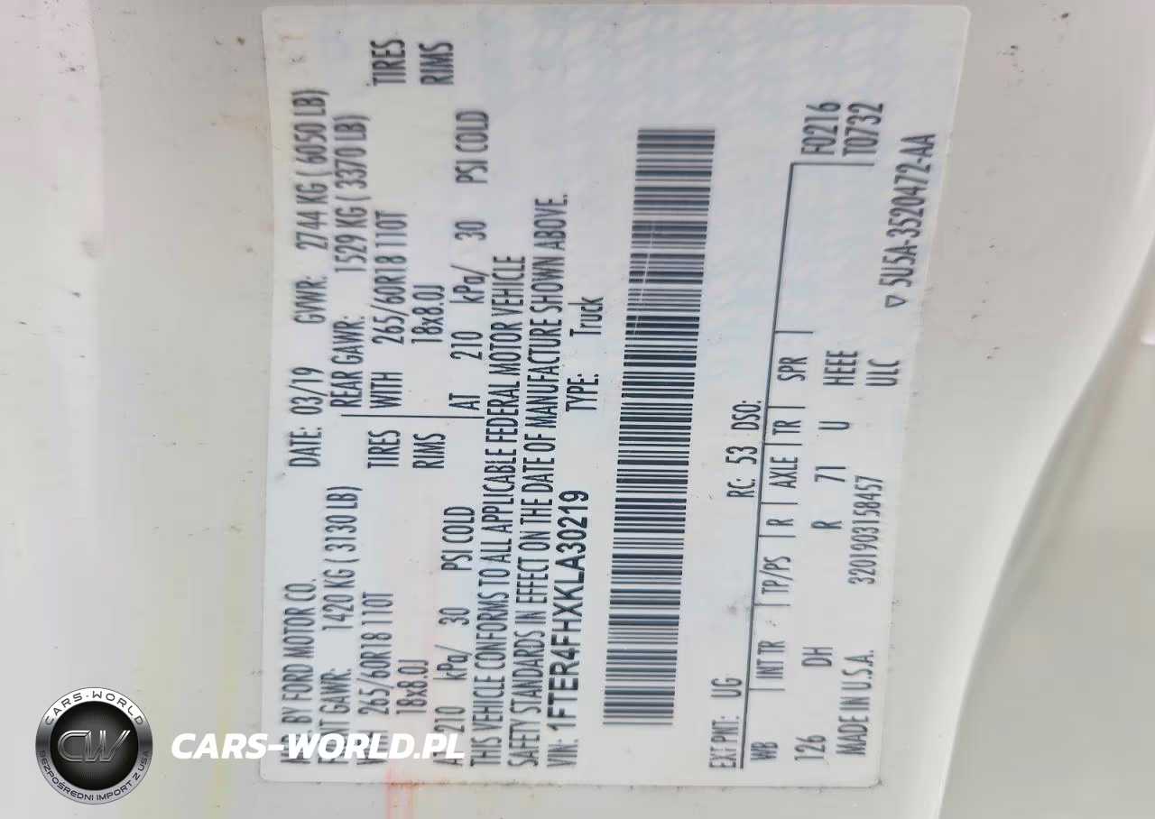 2019 Ford Ranger Xl VIN:1FTER4FHXKLA30219 - 12