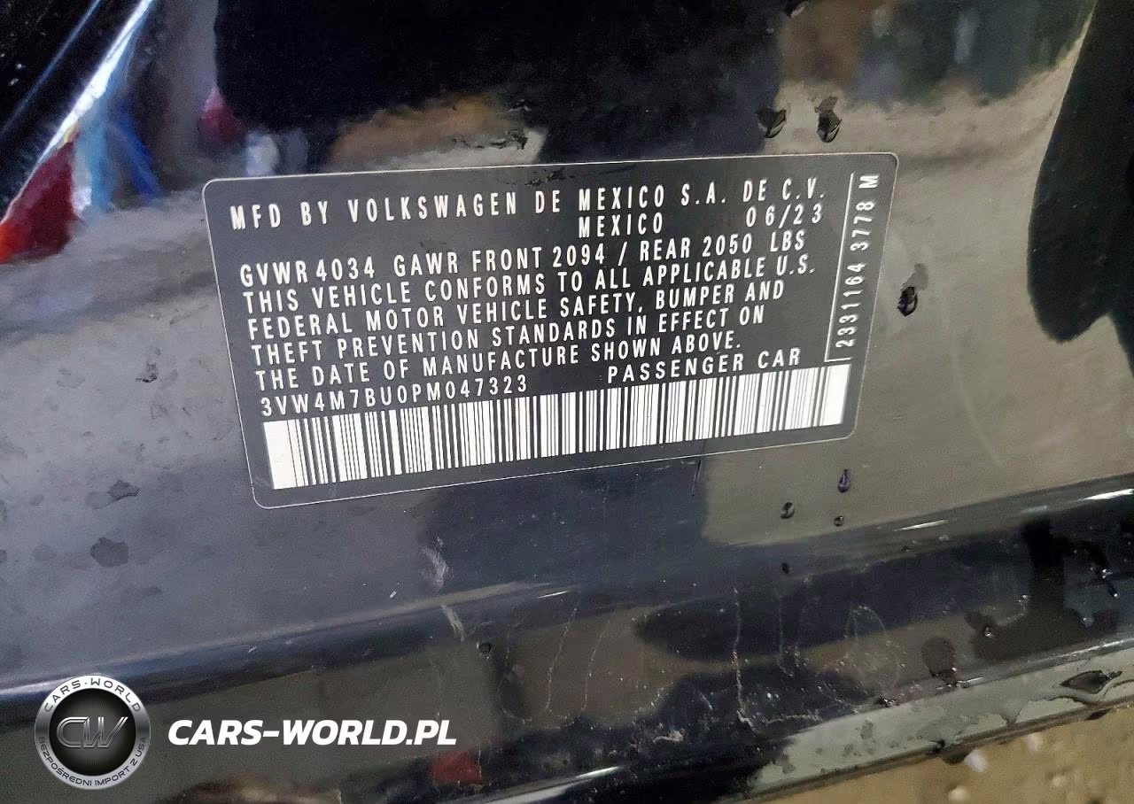 2023 Volkswagen Jetta S VIN:3VW4M7BU0PM047323 - 12