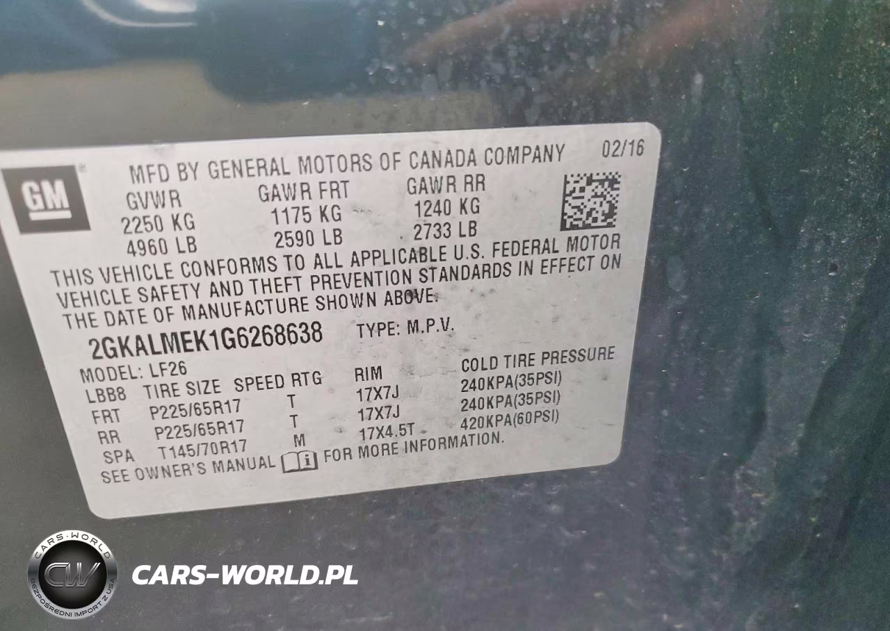 2016 GMC Terrain Sle VIN:2GKALMEK1G6268638 - 12