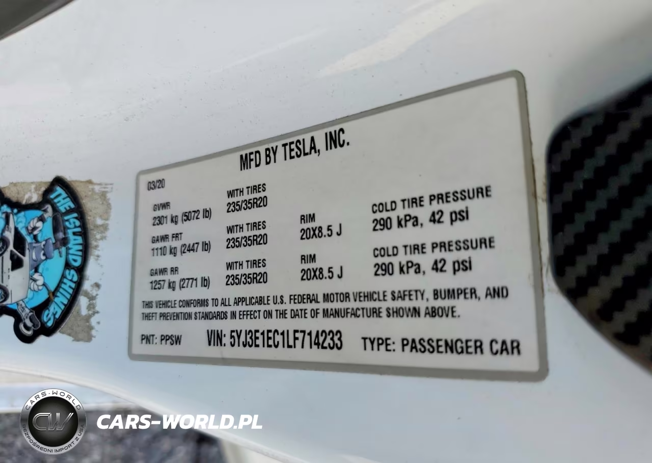 2020 Tesla Model 3 VIN:5YJ3E1EC1LF714233 - 12