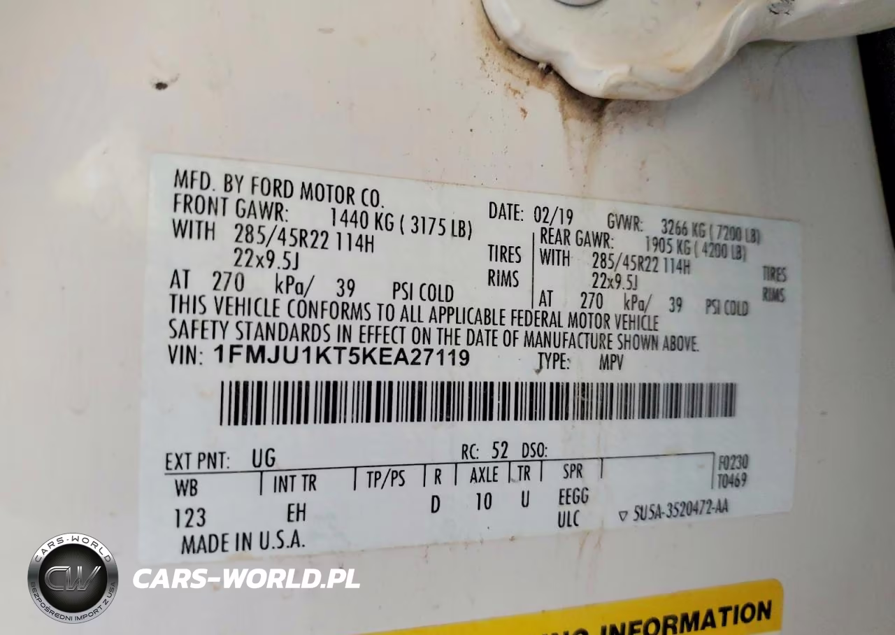 2019 Ford Expedition Limited VIN:1FMJU1KT5KEA27119 - 14