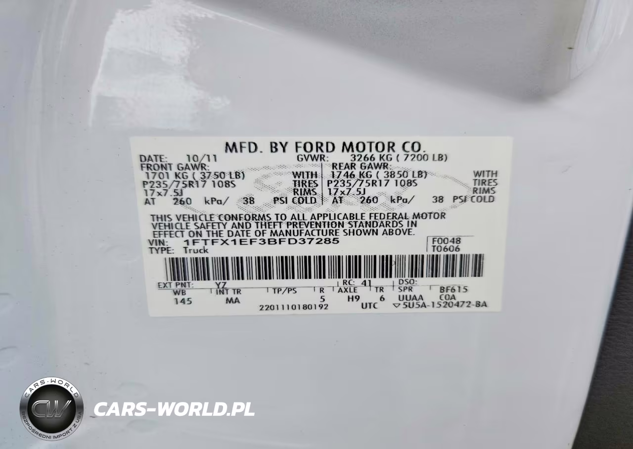 2011 Ford F150 Super Cab VIN:1FTFX1EF3BFD37285 - 12