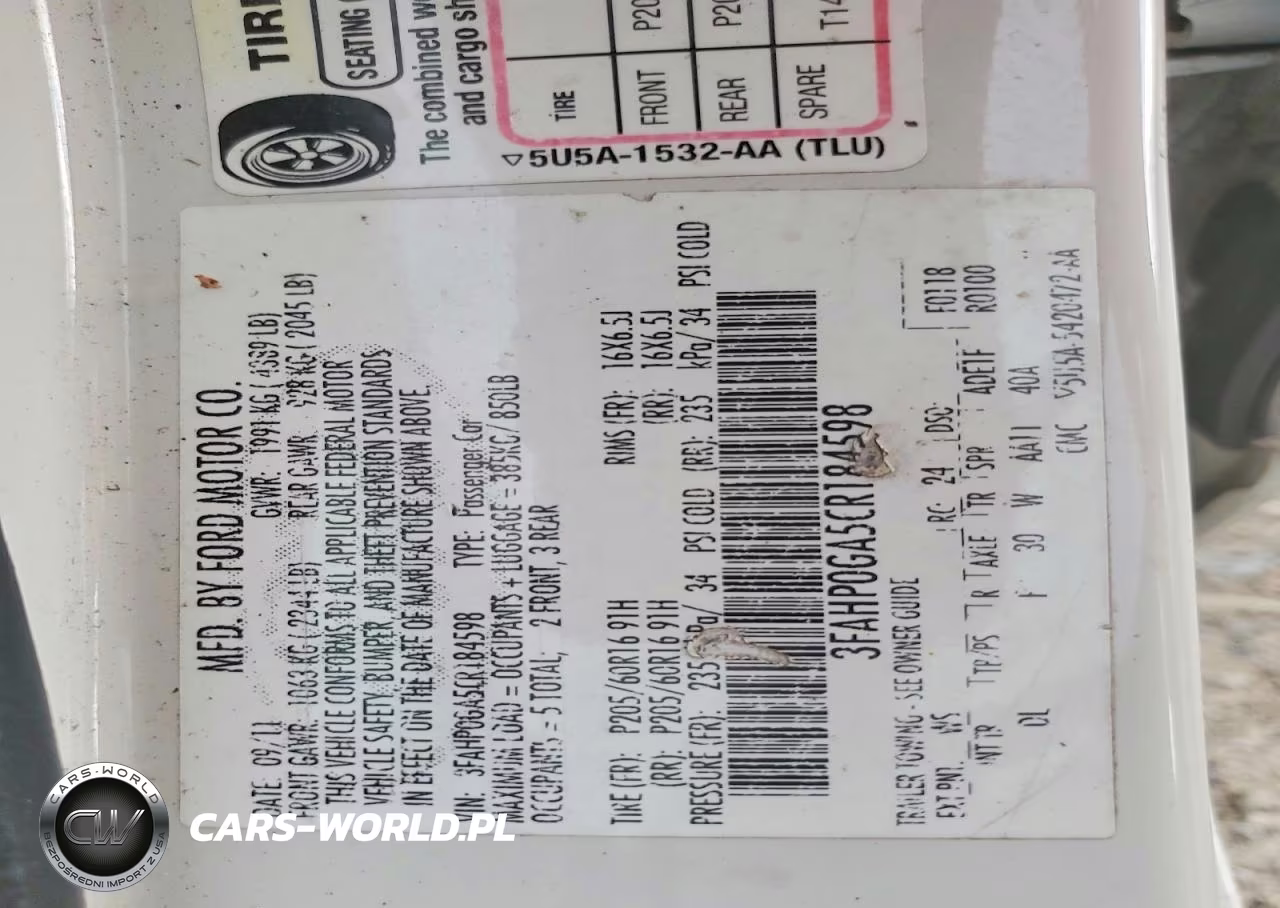 2012 Ford Fusion S VIN:3FAHP0GA5CR184598 - 12