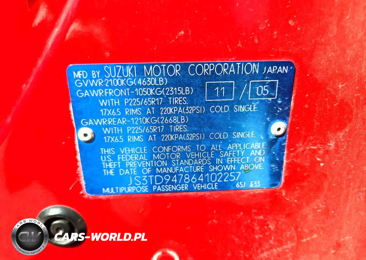2006 Suzuki Grand Vitara Luxury VIN:JS3TD947864102257 - 13