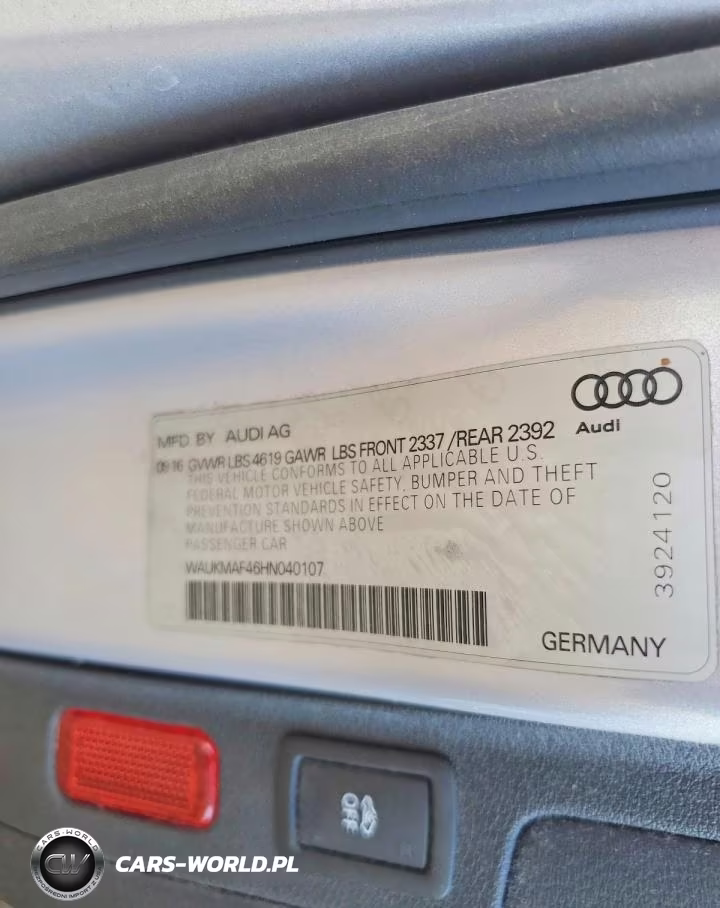 2017 Audi A4 Ultra Premium VIN:WAUKMAF46HN040107 - 12