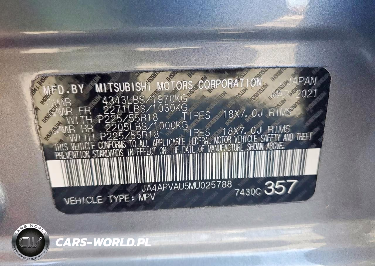 2021 Mitsubishi Outlander Sport Se VIN:JA4APVAU5MU025788 - 13