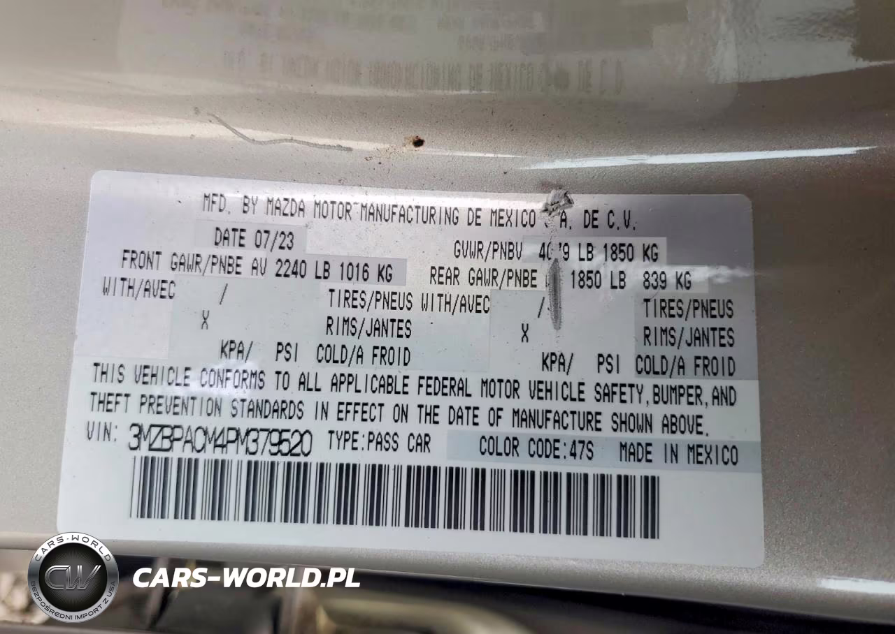 2023 Mazda 3 Preferred VIN:3MZBPACM4PM379520 - 12