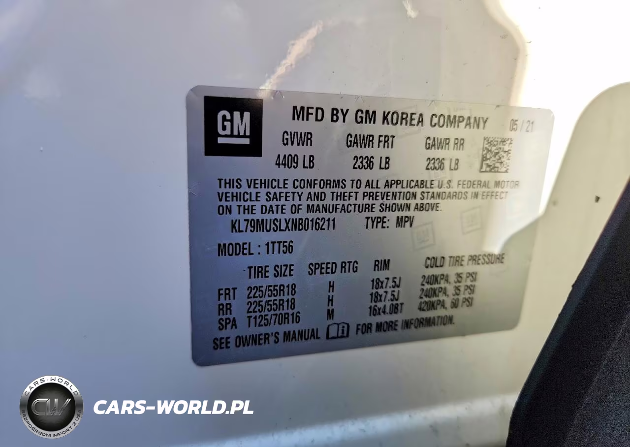 2022 Chevrolet Trailblazer Rs VIN:KL79MUSLXNB016211 - 13