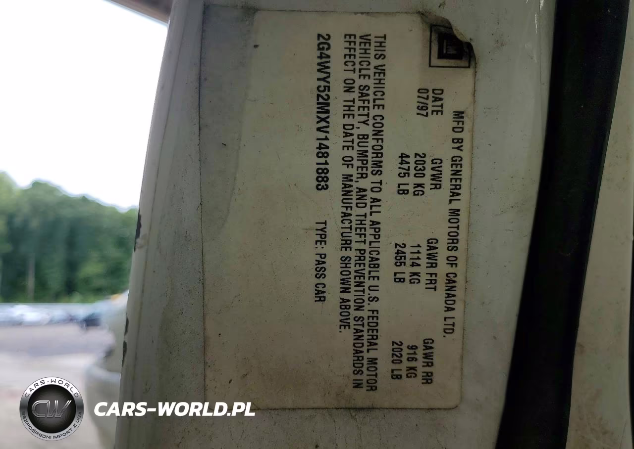 1997 Buick Century Limited VIN:2G4WY52MXV1481883 - 12