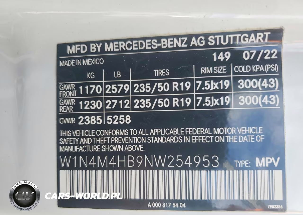 2022 Mercedes-Benz Glb 250 4Matic VIN:W1N4M4HB9NW254953 - 13