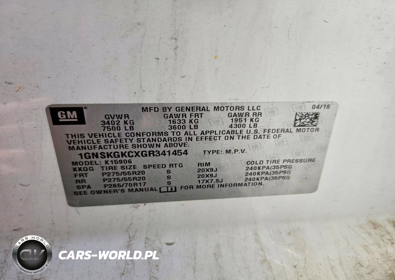 2016 Chevrolet Suburban K1500 Ls VIN:1GNSKGKCXGR341454 - 13