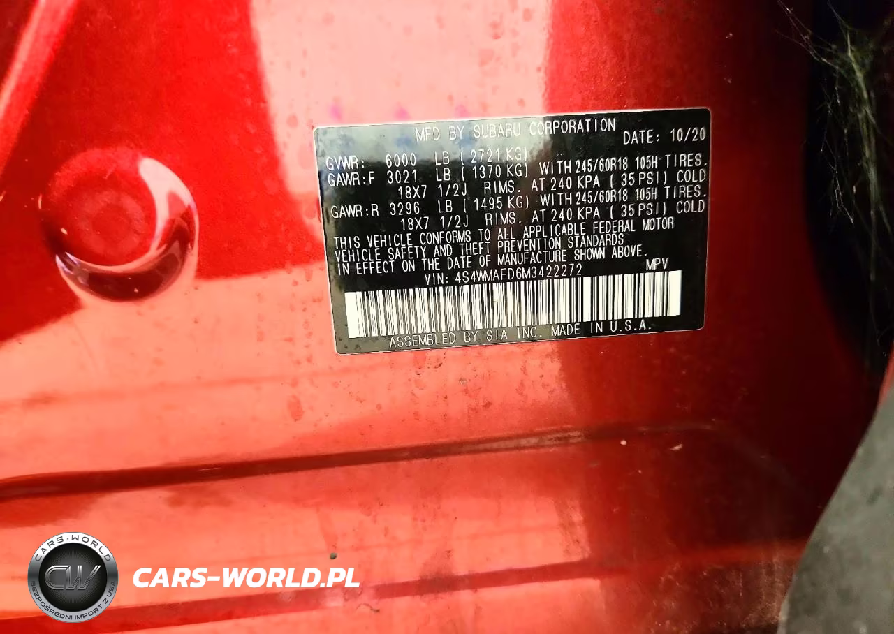2021 Subaru Ascent Premium VIN:4S4WMAFD6M3422272 - 13