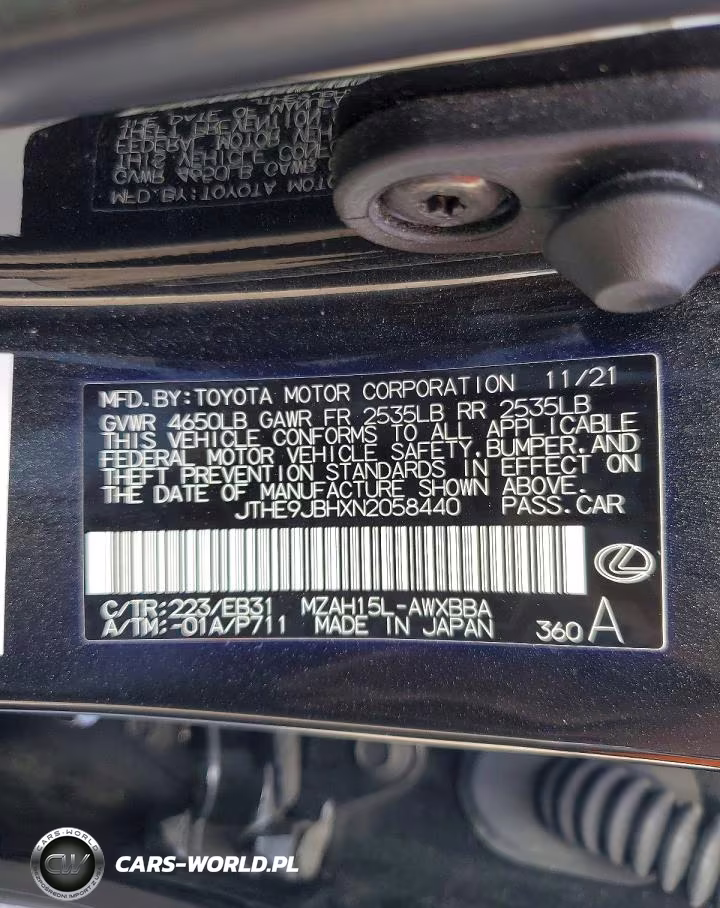 2022 Lexus Ux 250H F Sport VIN:JTHE9JBHXN2058440 - 12