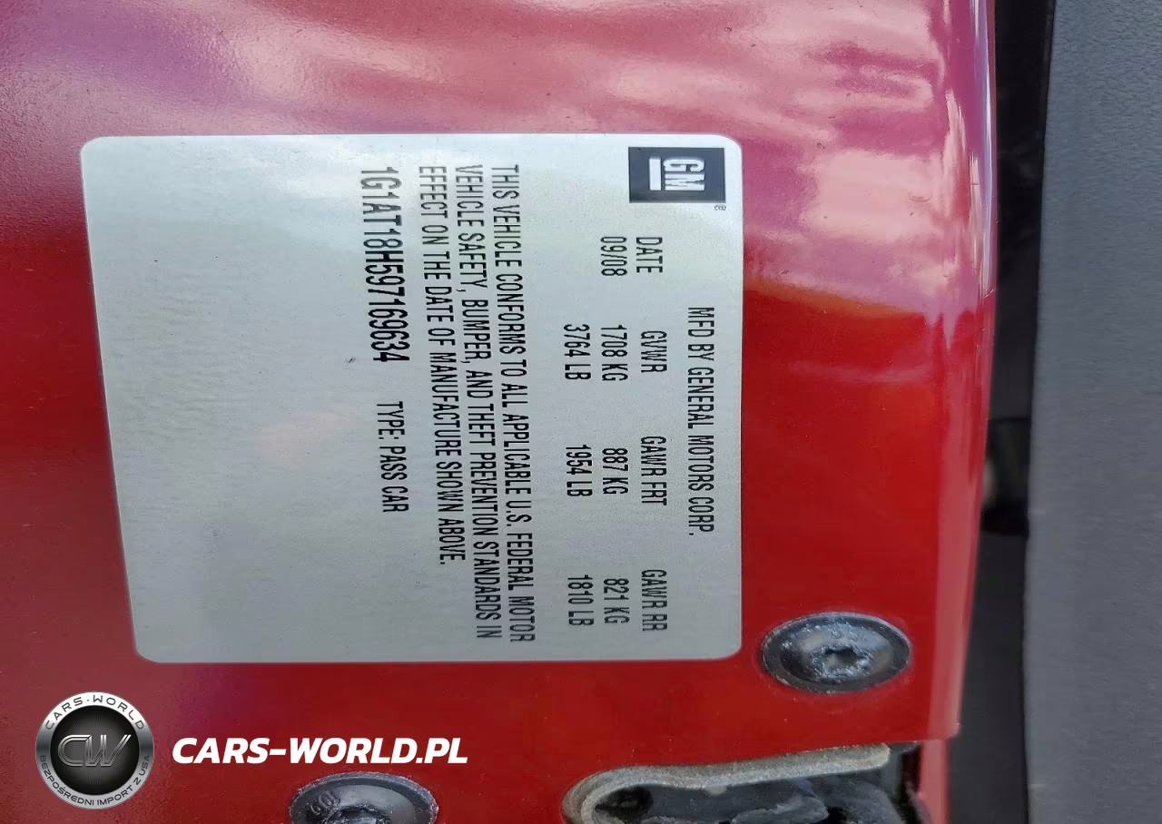 2009 Chevrolet Cobalt Lt VIN:1G1AT18H597169634 - 12