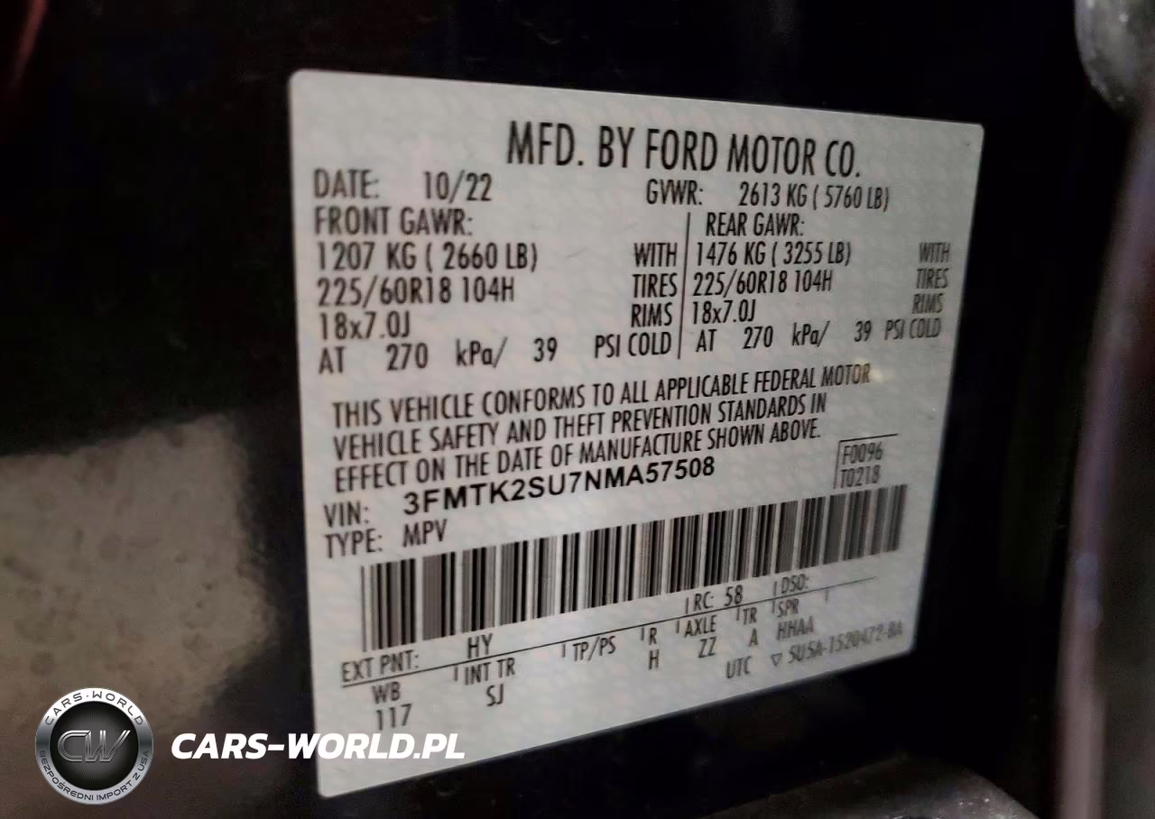 2022 Ford Mustang Mach-E California Route 1 VIN:3FMTK2SU7NMA57508 - 13