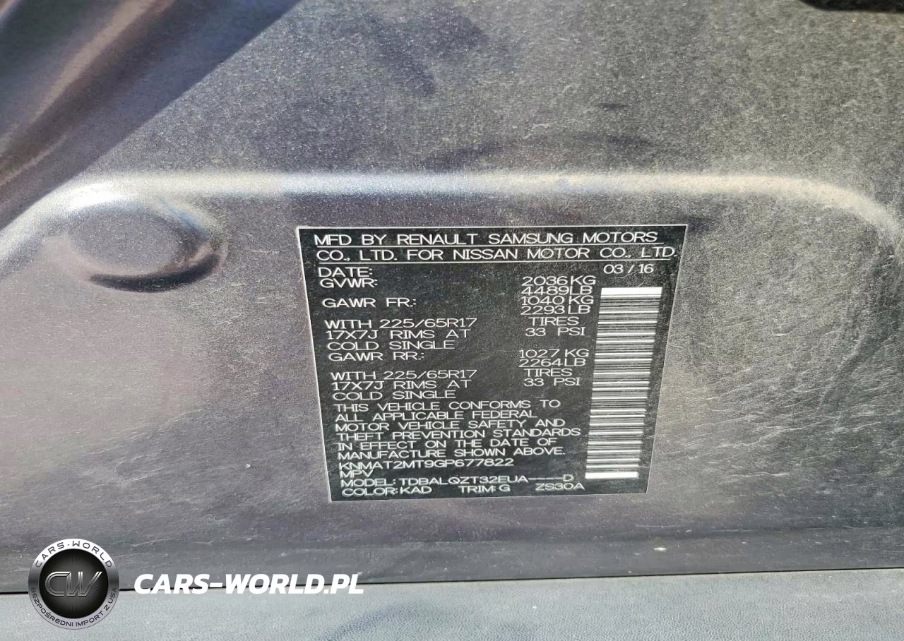 2016 Nissan Rogue Sv VIN:KNMAT2MT9GP677822 - 13