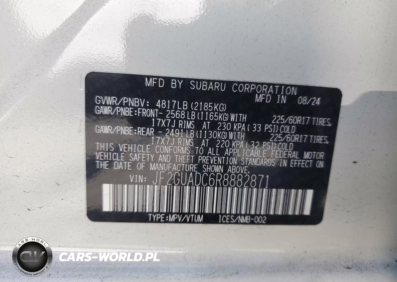 2024 Subaru Crosstrek Premium Premium VIN:JF2GUADC6R8882871 - 14