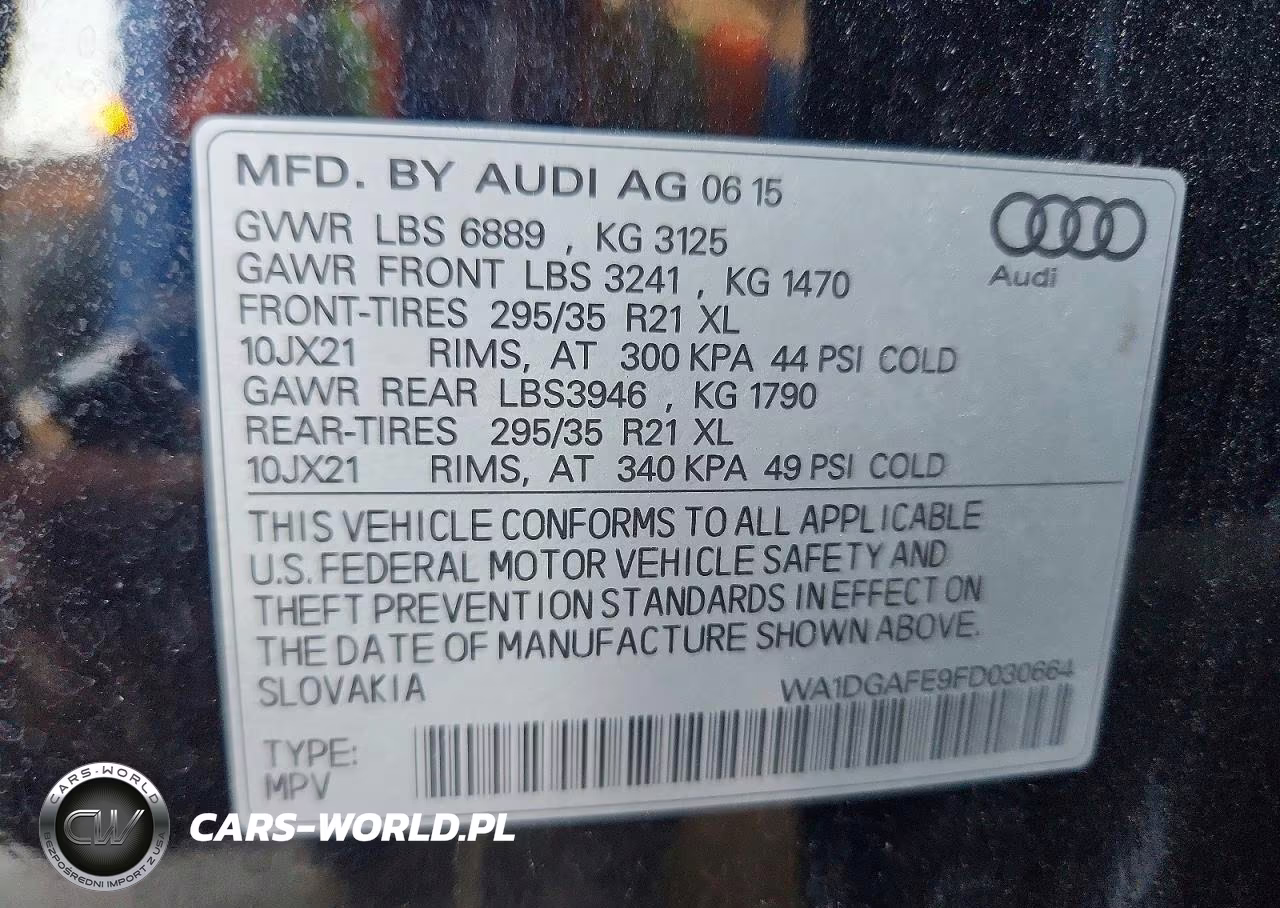 2015 Audi Q7 Prestige VIN:WA1DGAFE9FD030664 - 13