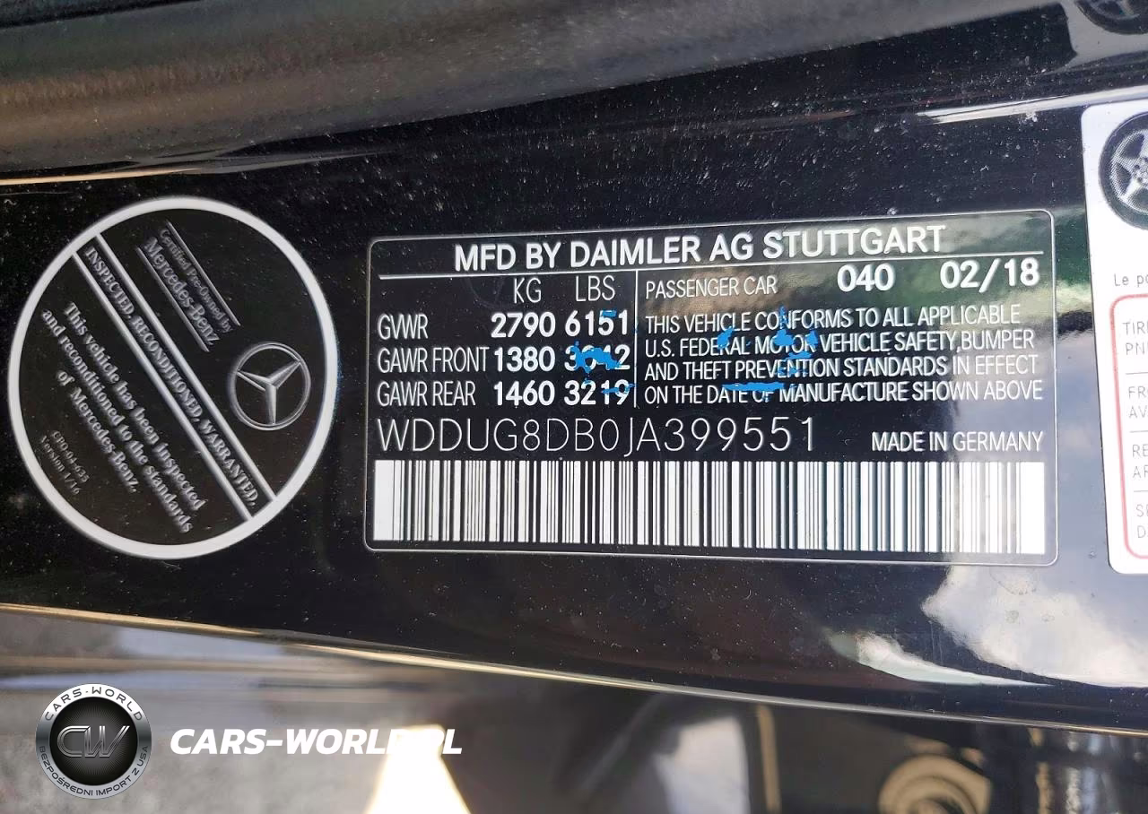 2018 Mercedes-Benz S 560 VIN:WDDUG8DB0JA399551 - 12