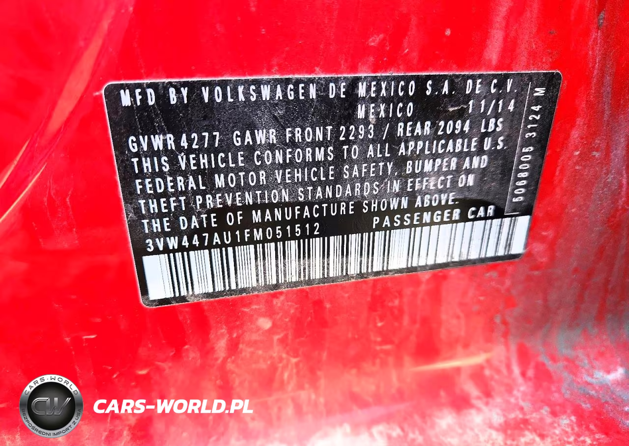 2015 Volkswagen Gti VIN:3VW447AU1FM051512 - 12