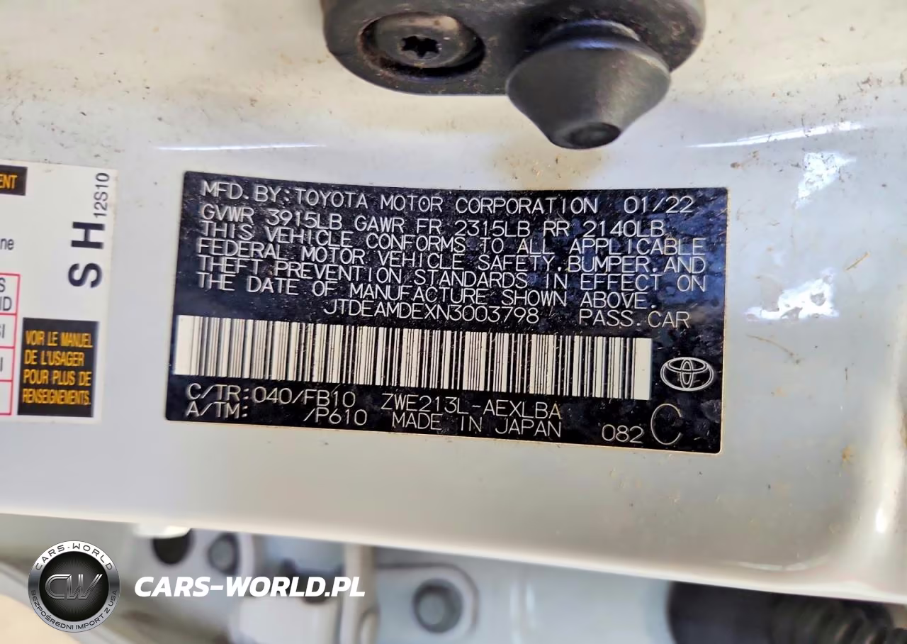 2022 Toyota Corolla Le VIN:JTDEAMDEXN3003798 - 12