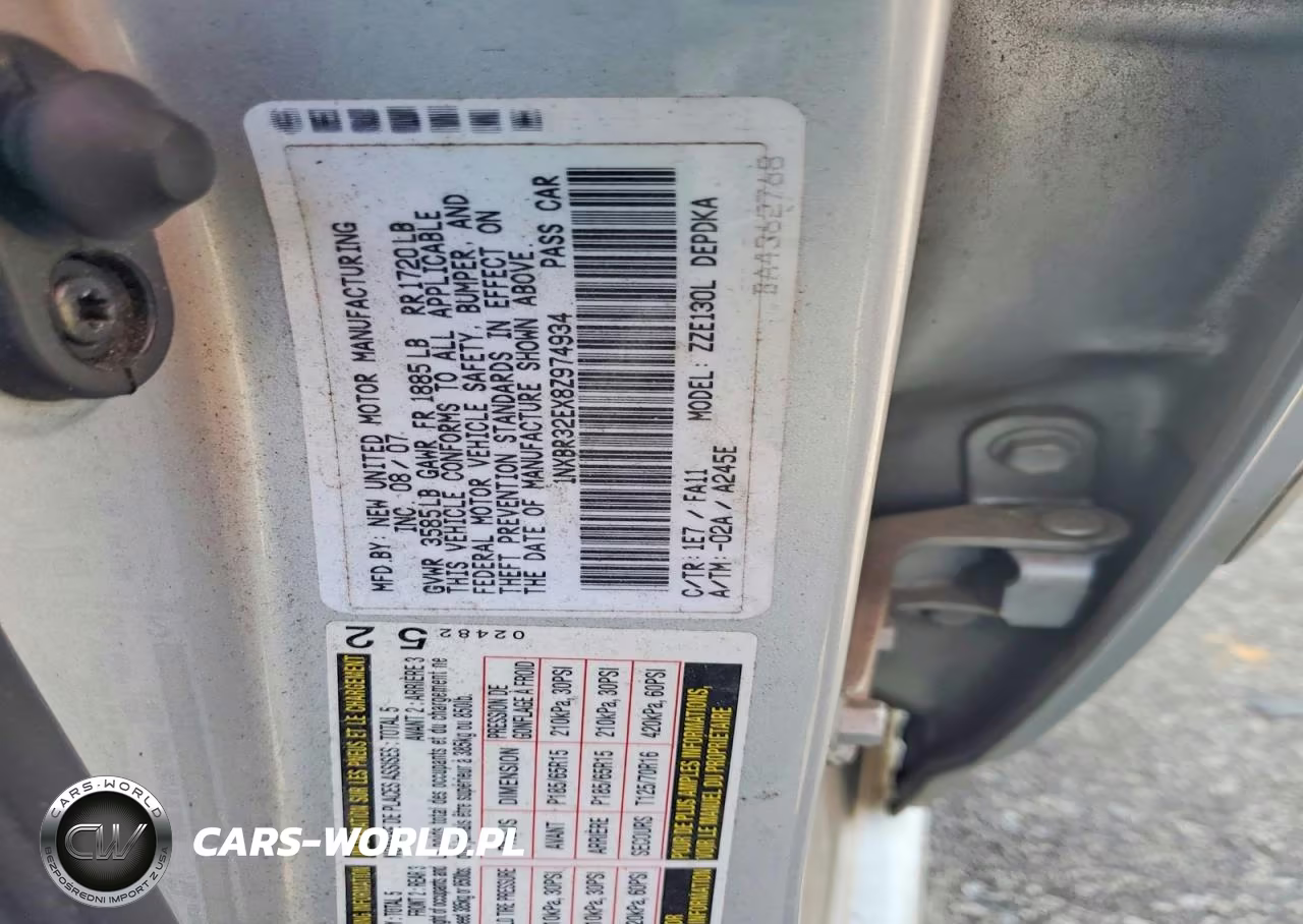 2008 Toyota Corolla Ce VIN:1NXBR32EX8Z974934 - 12