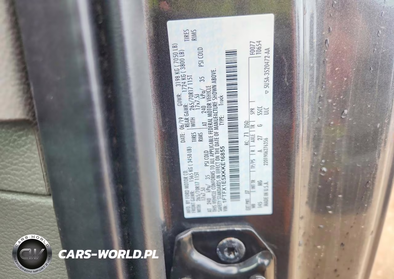 2019 Ford F150 Super Cab VIN:1FTFX1E5XKKE16855 - 12