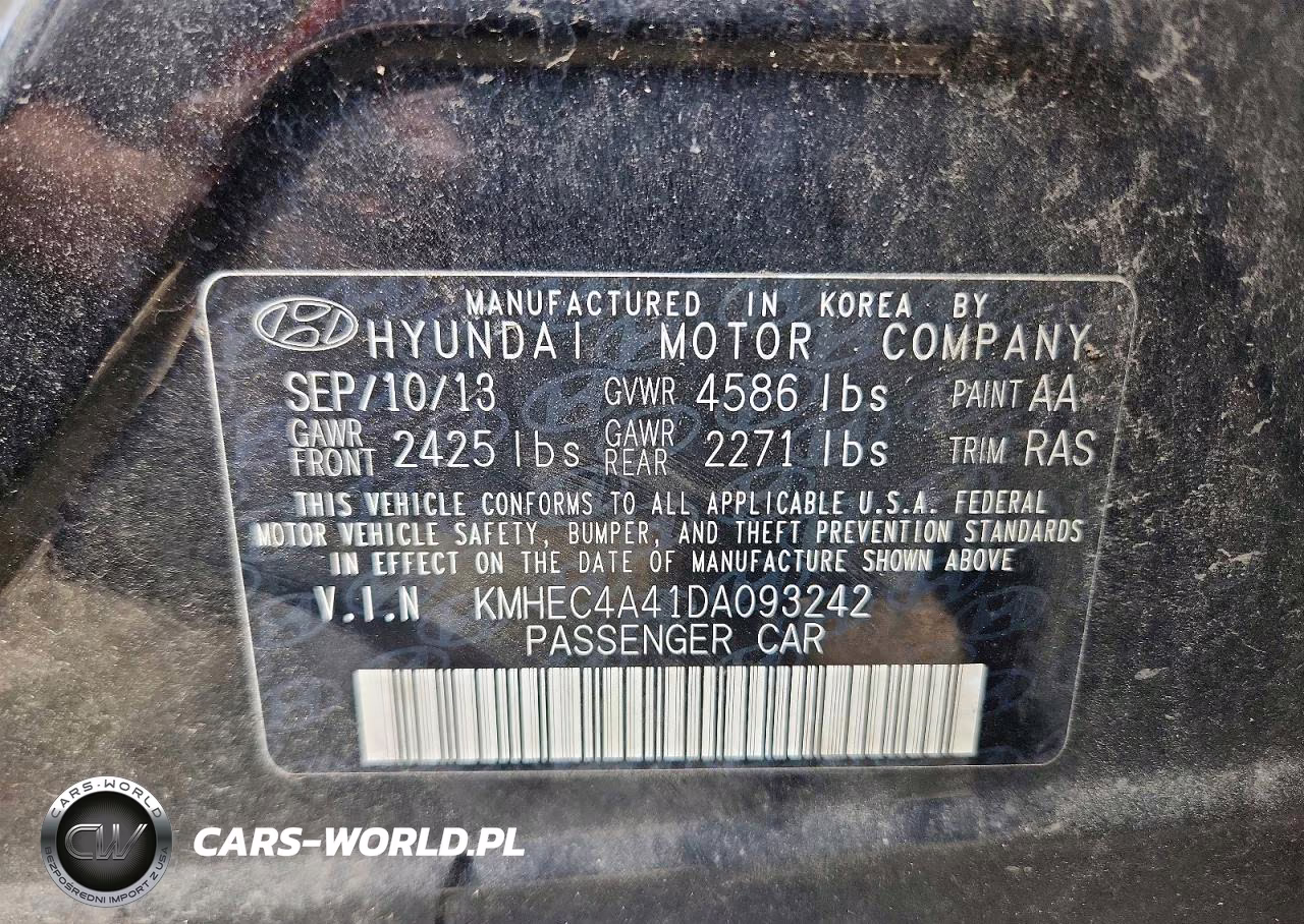 2013 Hyundai Sonata Hybrid VIN:KMHEC4A41DA093242 - 13