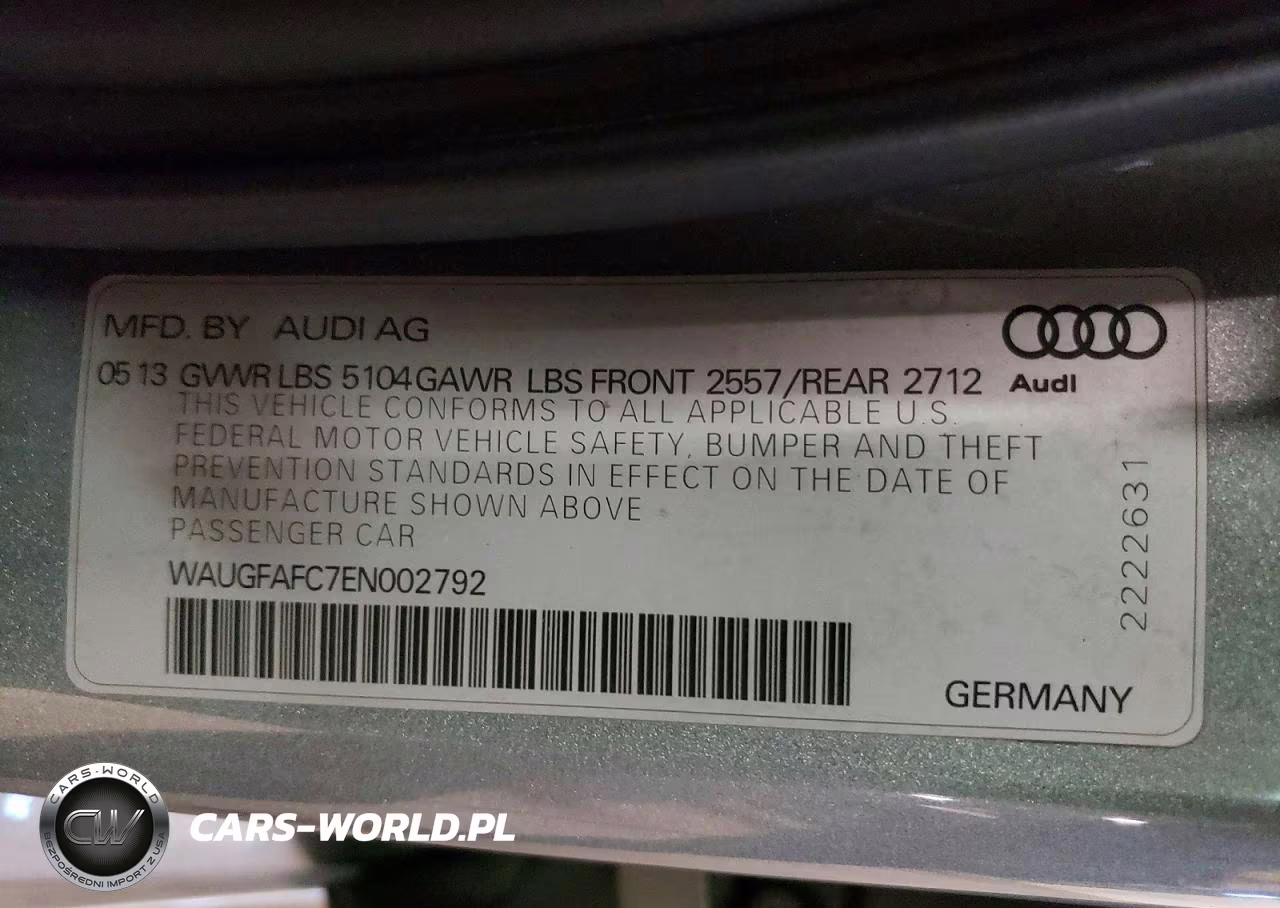 2014 Audi A6 Premium Plus VIN:WAUGFAFC7EN002792 - 12