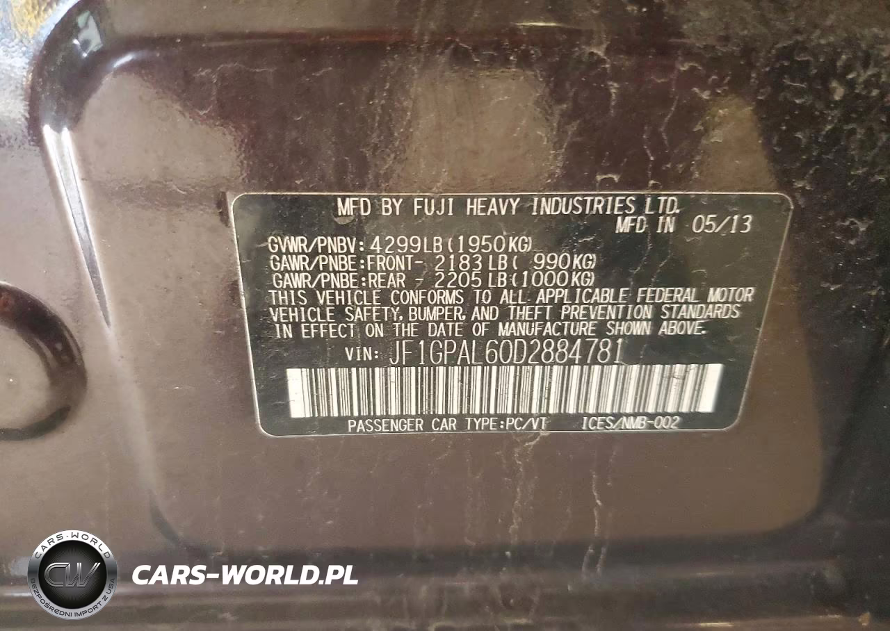 2013 Subaru Impreza Sport Premium VIN:JF1GPAL60D2884781 - 12