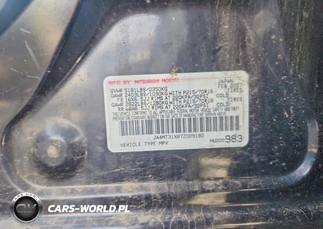 2007 Mitsubishi Outlander Ls VIN:JA4MT31X87Z009180 - 13