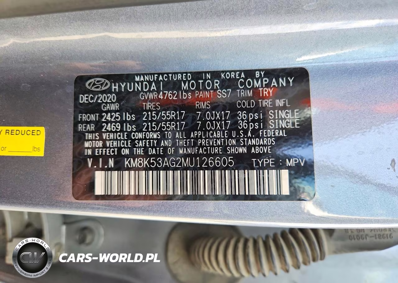 2021 Hyundai Kona Ultimate VIN:KM8K53AG2MU126605 - 12