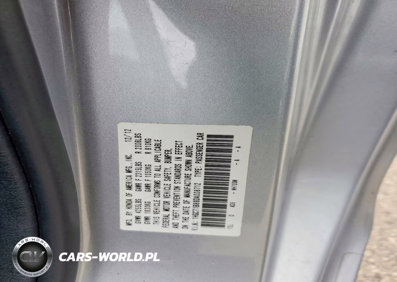 2013 Honda Accord Exl VIN:1HGCT1B89DA008712 - 12