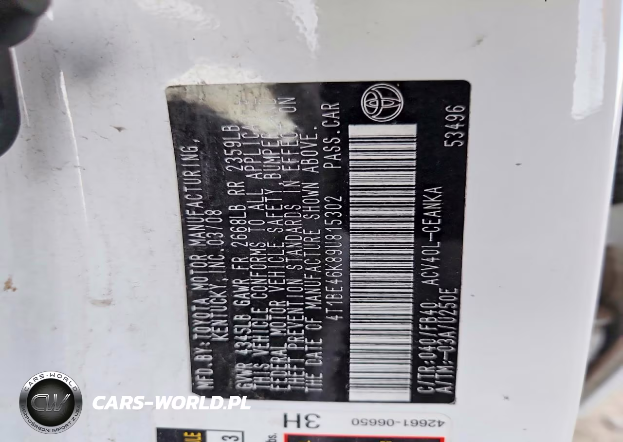 2009 Toyota Camry Base VIN:4T1BE46K89U815302 - 12